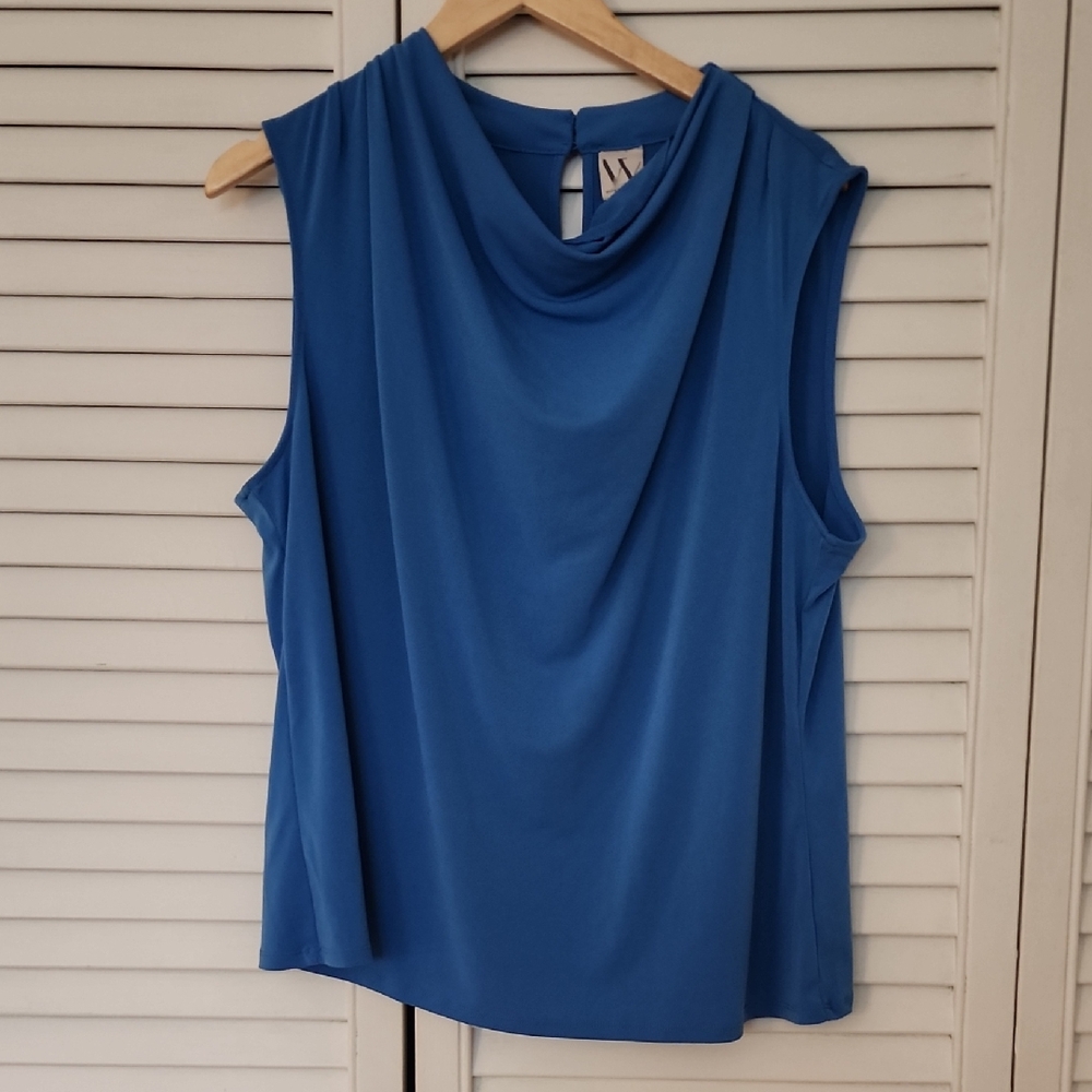 Worthington Cowl Neck Blue Blouse